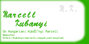 marcell kubanyi business card